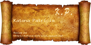 Katona Patrícia névjegykártya