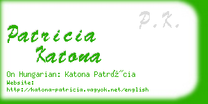patricia katona business card